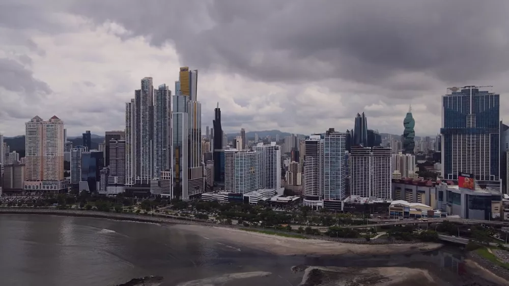 Панорама Панама-Сити - вид с высоты птичьего полета