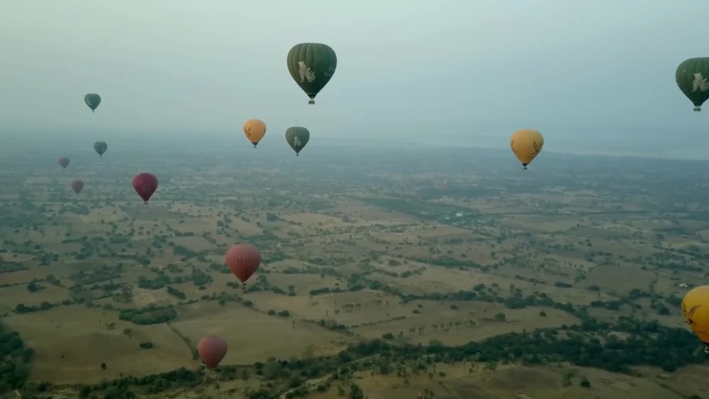 Путешествие по Мьянме на воздушных шарах