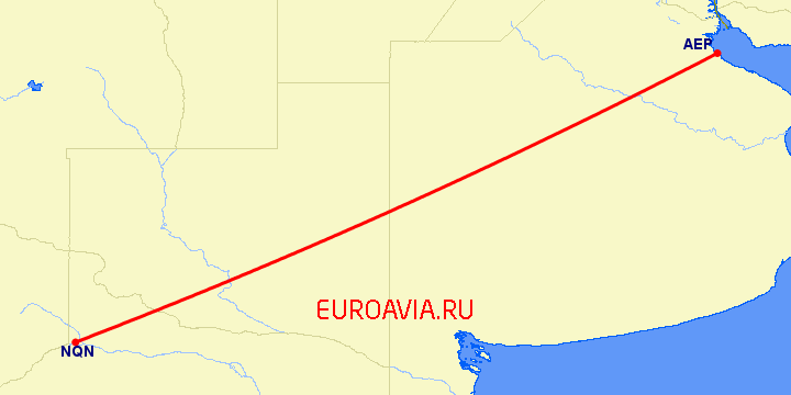 перелет Буэнос Айрес — Неукен на карте