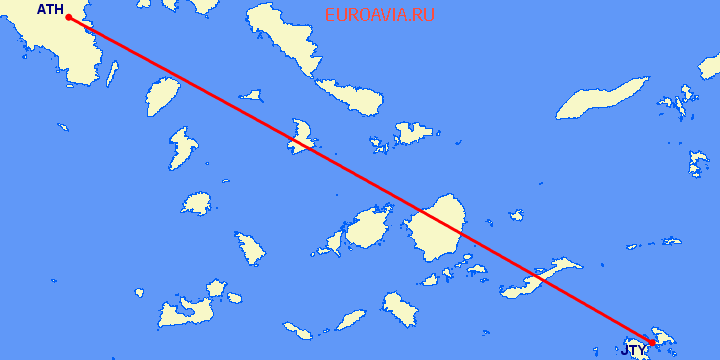 перелет Афины — Astypalaia Island на карте