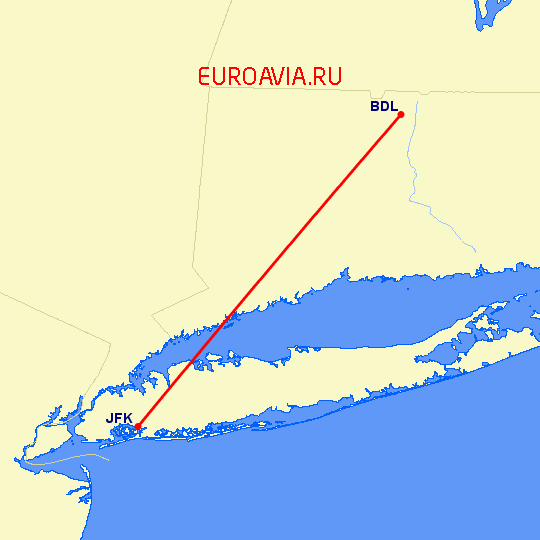 перелет Виндзор Локс — Нью-Йорк на карте
