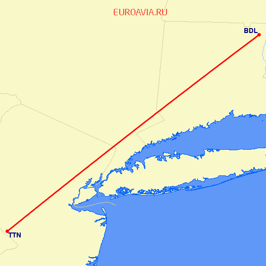 перелет Виндзор Локс — Trenton на карте