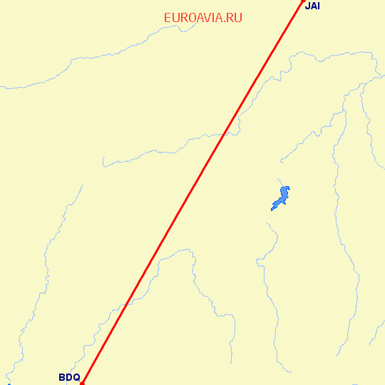 перелет Vadodara — Джайпур на карте