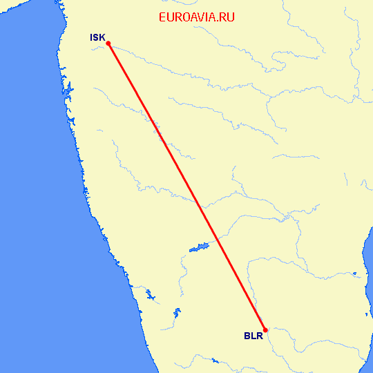 перелет Бангалор — Насик на карте