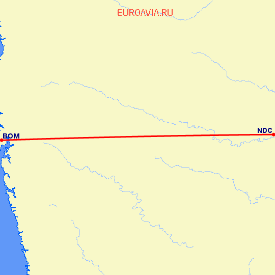 перелет Бомбей — Нандед на карте