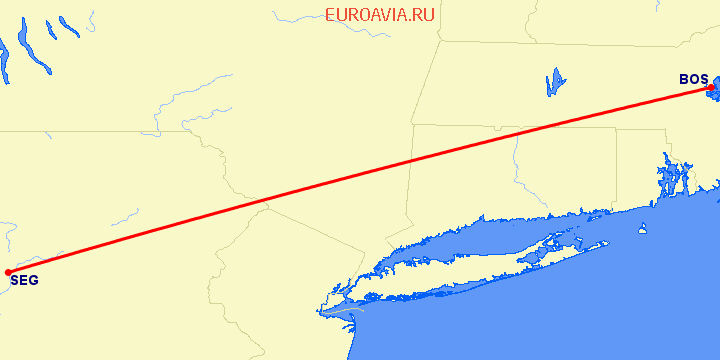 перелет Бостон — Selinsgrove на карте