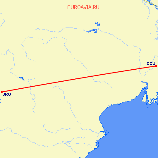 перелет Kolkata — Джхарсугуда на карте