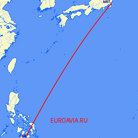 перелет Кебу — Токио на карте