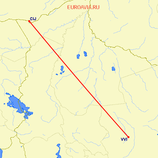 перелет Кобиха — Санта Круз Айленд на карте