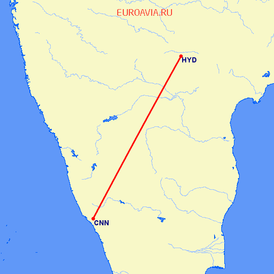 перелет Чульман — Хидерабад на карте