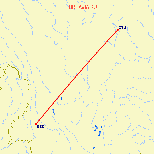 перелет Ченгду — Баошань на карте