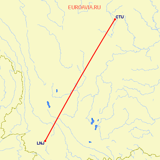 перелет Ченгду — Lincang на карте