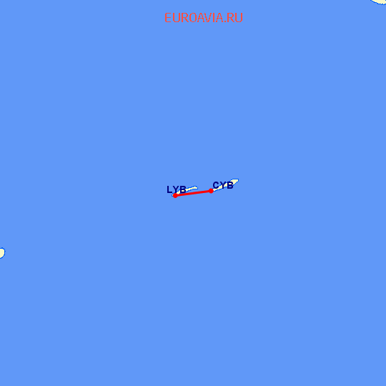 перелет Cayman Brac Is — Little Cayman на карте