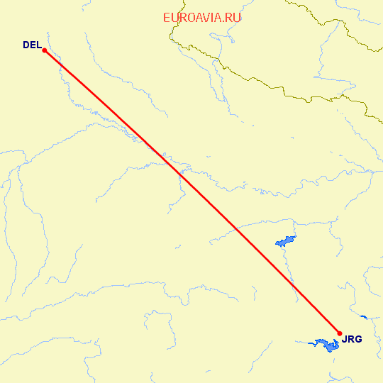 перелет Нью Дели — Джхарсугуда на карте