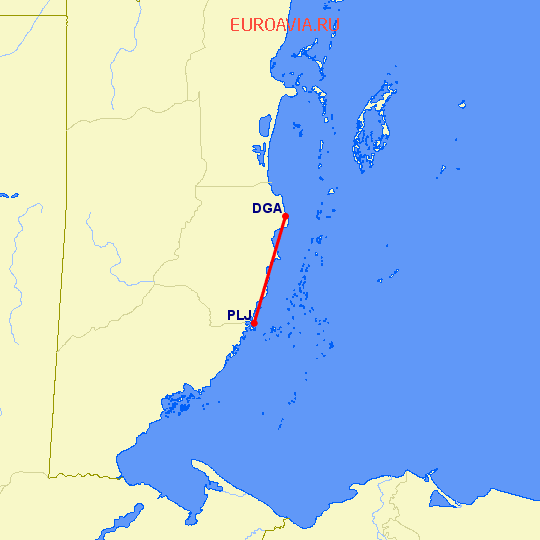 перелет Дангрига — Placencia на карте