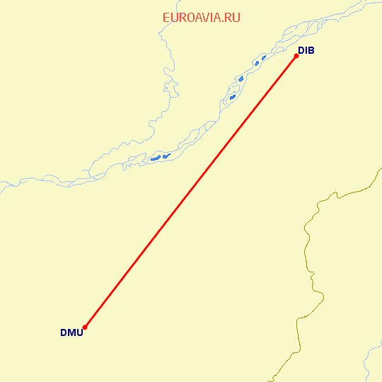перелет Дибругарх — Димапур на карте