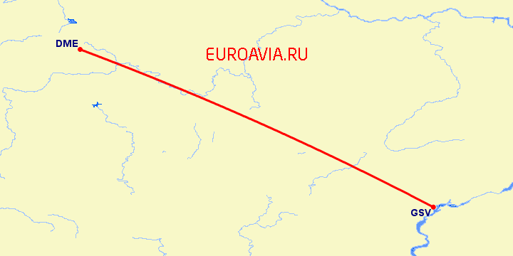 перелет Москва — Саратов на карте