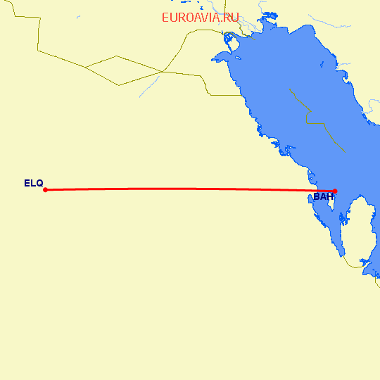 перелет Бурайда — Манама на карте