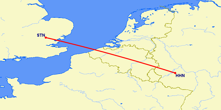 перелет Франкфурт на Майне — Лондон на карте