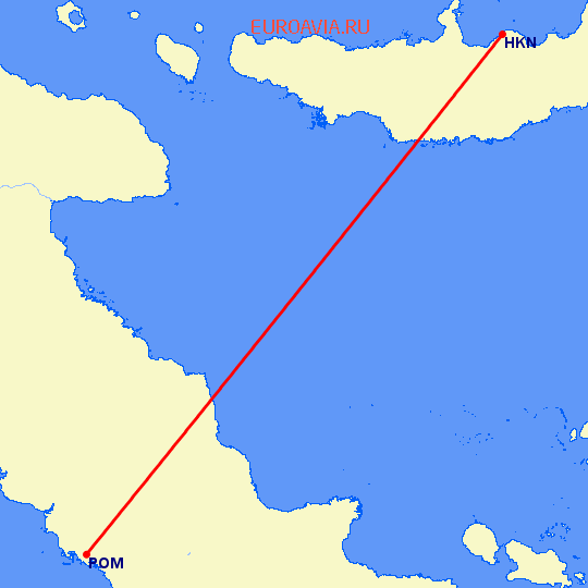 перелет Hoskins — Порт Морсби на карте