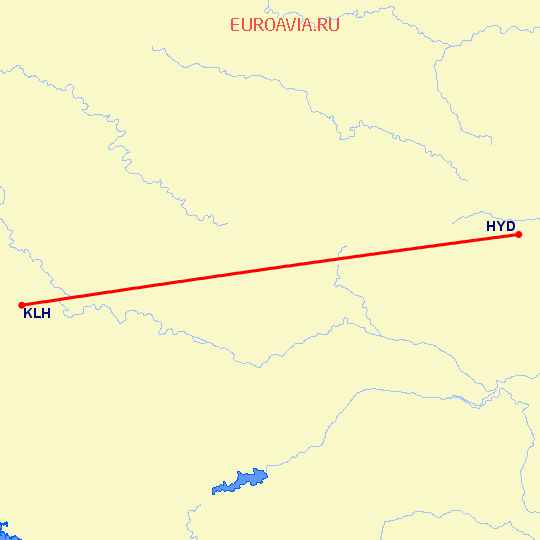 перелет Хидерабад — Колхапур на карте