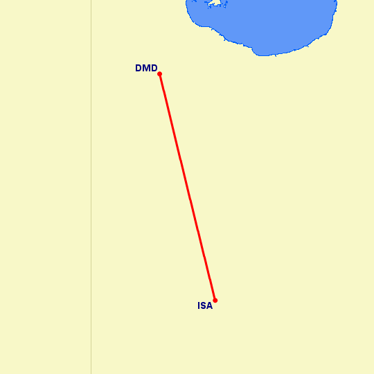 перелет Mount Isa — Думаджи на карте
