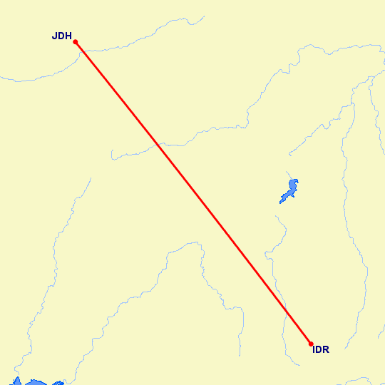 перелет Джодхпур — Индор на карте