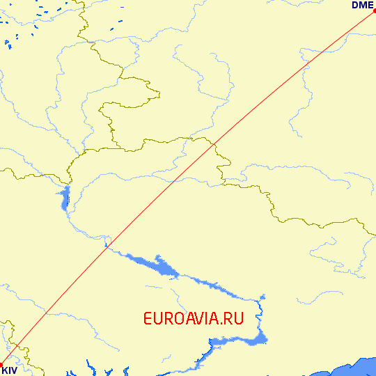 перелет Кишинев — Москва на карте
