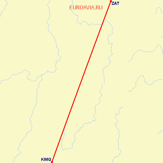перелет Кунминг — Жаньтон на карте