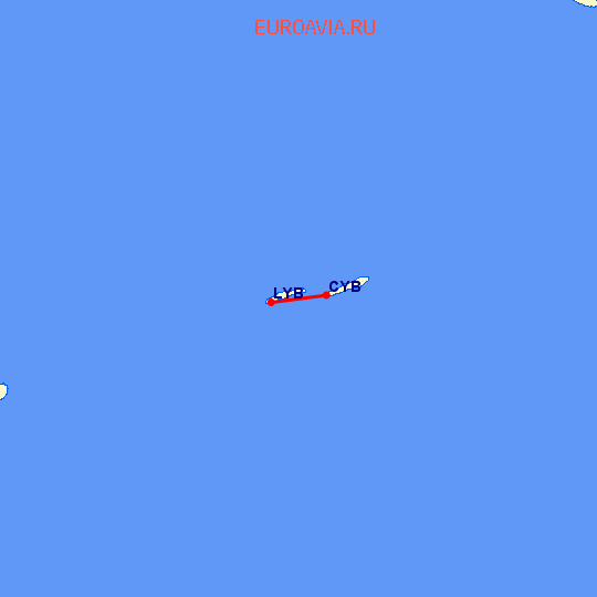 перелет Little Cayman — Cayman Brac Is на карте