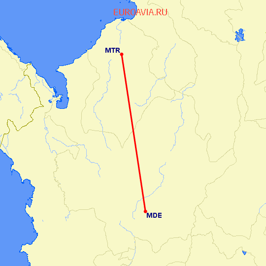 перелет Меделлин — Монтериа на карте