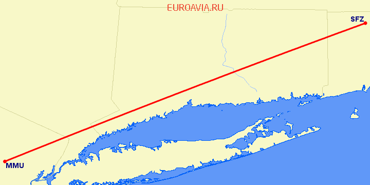 перелет Morristown — Pawtucket, RI на карте