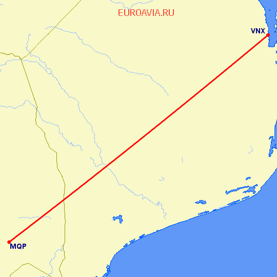 перелет Нельспрут — Виланкулос на карте