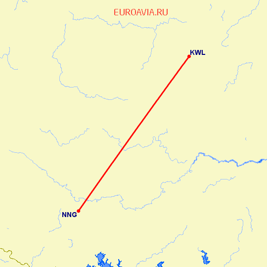 перелет Наньнин — Гуйлинь на карте