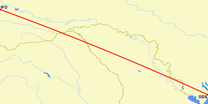 перелет Одесса — Ивано Франковск на карте
