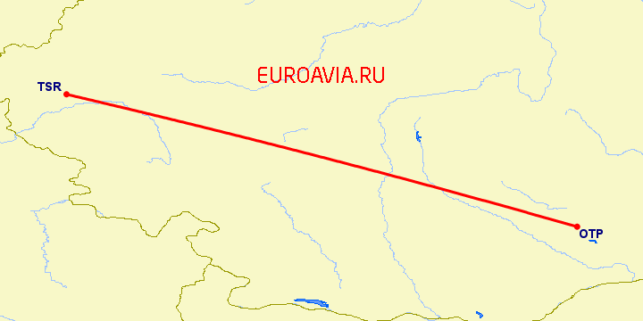 перелет Бухарест — Тимишоара на карте