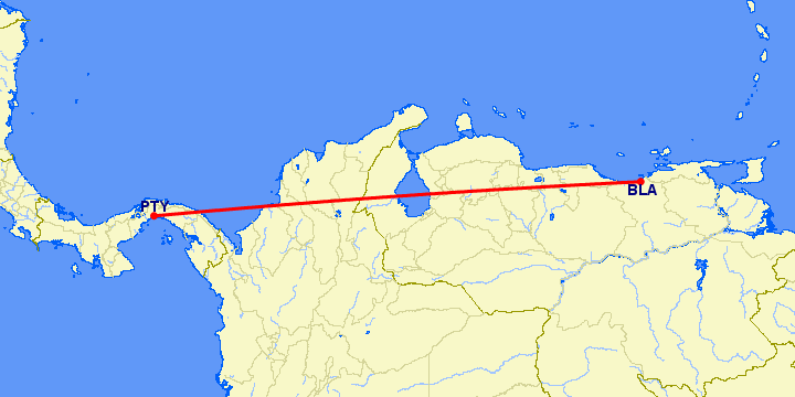 перелет Панама Сити — Барселона на карте