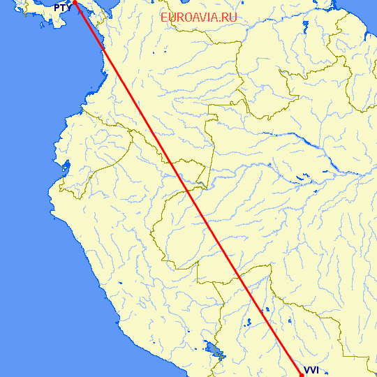 перелет Панама Сити — Санта Круз Айленд на карте