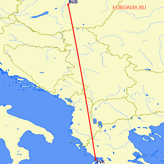 перелет Превеза Лефка — Будапешт на карте