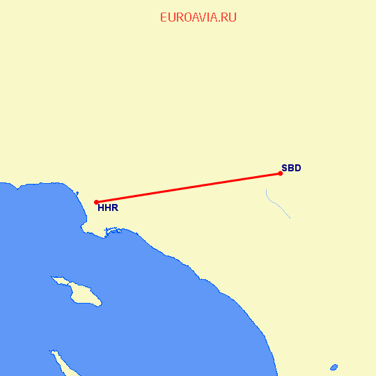 перелет Сан Бернардино — Hawthorne на карте