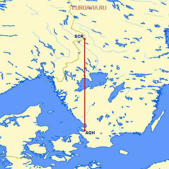 перелет Scranton — Энгельхольм-Хельсингборг на карте