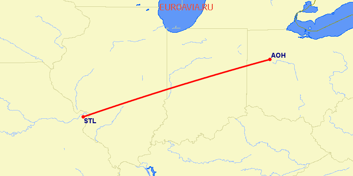 перелет Сент Луис — Лима на карте