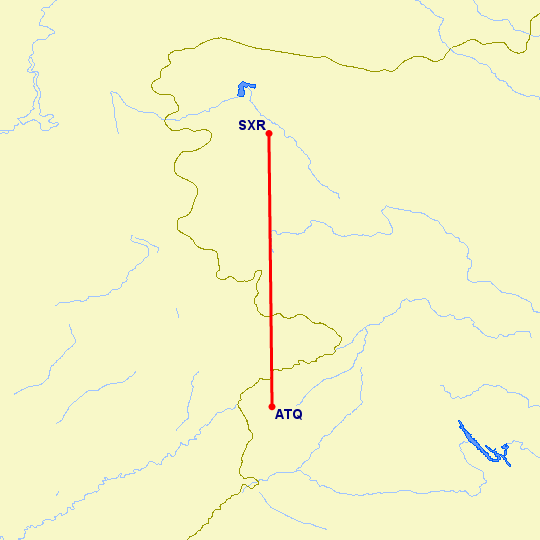перелет Сринагар — Амритсар на карте
