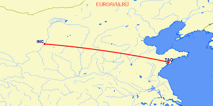 перелет Куаньдян — Фучуан на карте