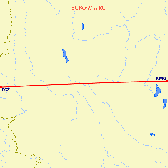 перелет Тэнчун — Кунминг на карте