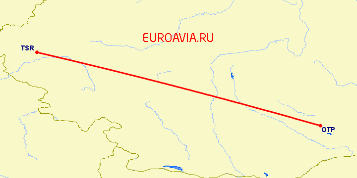 перелет Тимишоара — Бухарест на карте