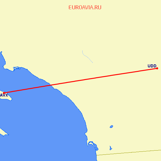 перелет Палм Спрингс — Catalina Island на карте
