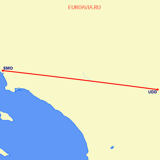 перелет Палм Спрингс — Санта Моника на карте