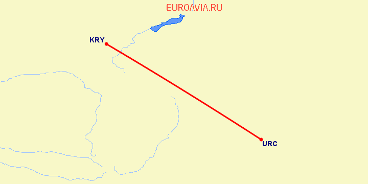 перелет Урумги — Карамай на карте