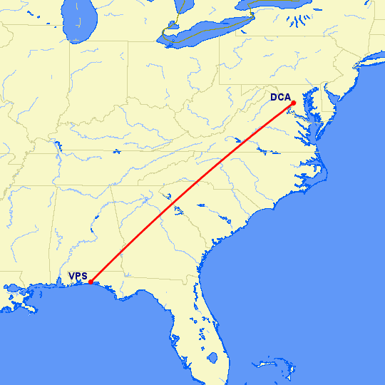 перелет Valparaiso — Вашингтон на карте